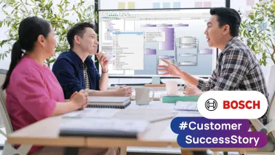 Two people are working together on a topic