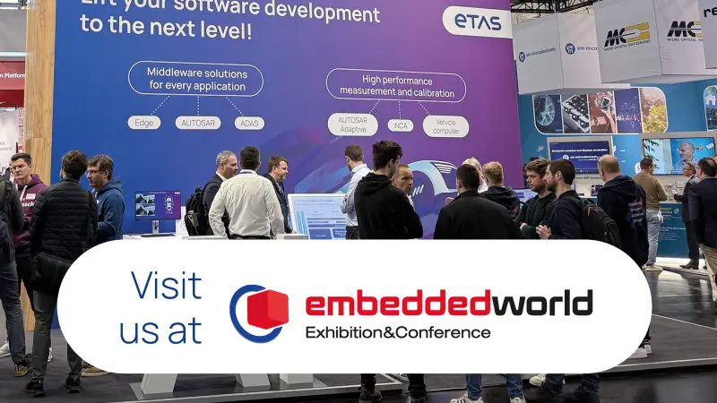 Meet ETAS at the embedded world 2026