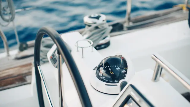 Compass of a sailboat