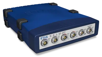 The image shows a diagram of the ES592 ECU and bus interface module