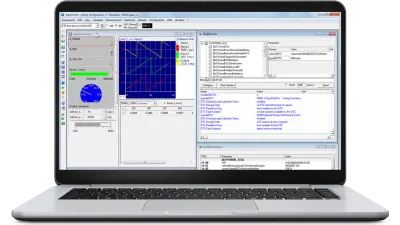 INCAにおけるODX-Linkインターフェースのスクリーンショット。グラフ、ECUパラメータ、診断コントロールなど、ECU適合および計測のための診断ツールが表示されている。