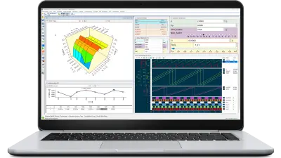 スクリーンショットは、INCAソフトウェアのウィンドウをキャプチャしたもので、データフローやソフトウェアのイラストが添えられている。